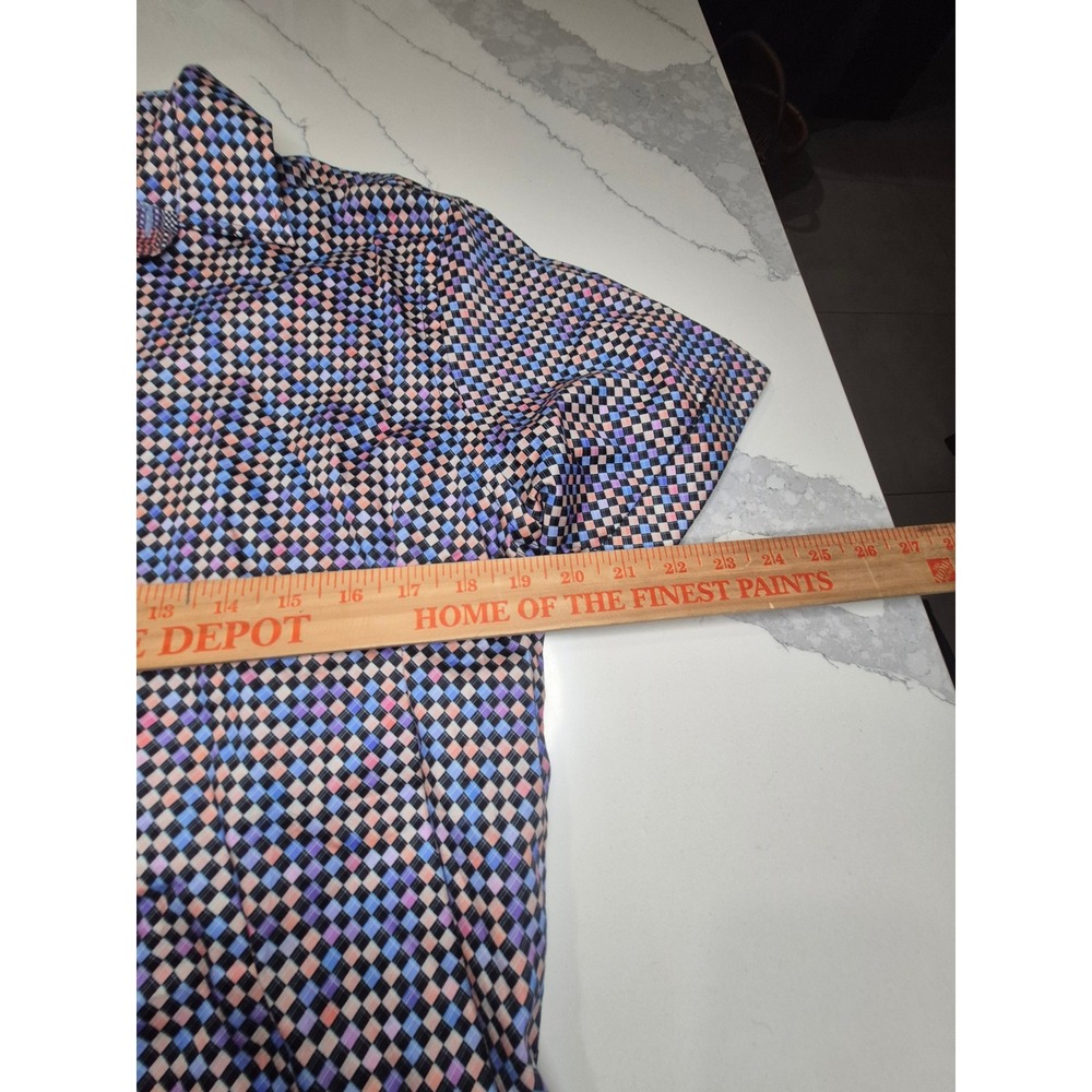 Robert Graham Finnegan Multi Color Diamond Print Shirt Tailored Fit Mens L New - Picture 6 of 10